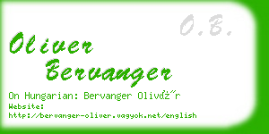 oliver bervanger business card